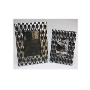 Hot Selling Cast Aluminium Picture <b>Photo</b> in Two Tone Finish <b>Black</b> and Polished Edge Border Table Top Desk <b>Photo</b> <b>Frame</b> - Product Image 2