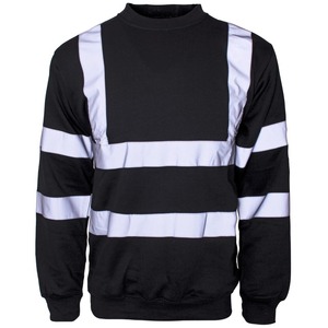 Sudadera con capucha de seguridad para hombre, ropa deportiva masculina fluorescente de dos tonos, 100% poliéster, alta visibilidad - Product Image 1