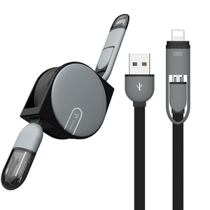 Chine Fabricant 1 <span class=keywords><strong>M</strong></span> Télescopique Mini <span class=keywords><strong>2</strong></span> en 1 USB Câble Pour <span class=keywords><strong>Apple</strong></span> Android - Product Image 1