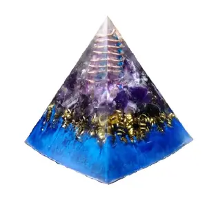 Generador de energía de orgón Pirámide de orgón con protección de Chakra Reiki cristal curativo suministro mayorista