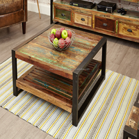 Table basse en bois massif recyclé de haute qualité, meubles de salon