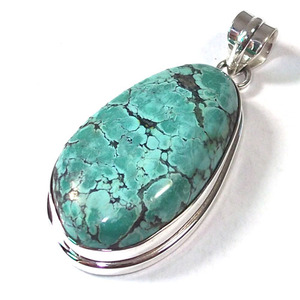 Colgante de Plata de Ley 925, joyería con acabado oxidado turquesa natural, estilo gótico, joyería fina Bohemia, colgantes y dijes - Product Image 4