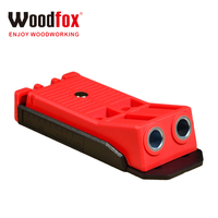 Woodfox WF-MP2HK Kit de plantilla de acero para agujeros ocultos de dos orificios con abrazadera C magnética superior y lateral, operado manualmente, profundidad ajustable para 1/2 pulgada