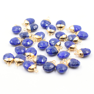 Colgante de Lapislázuli de Forma Ovalada con Argolla Dorada, Joyería de Moda para Manualidades con Plata de Ley, Latón y Cobre - Product Image 4