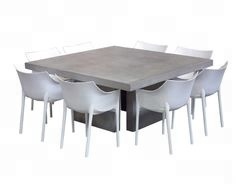 Mesa de comedor de hormigón de fibra de cemento, sofá de cemento, muebles de patio, muebles de hormigón ligeros, jardín al aire libre, decoración del hogar - Product Image 5
