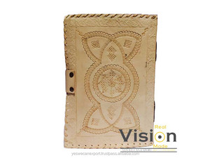 Mejor fabricante indio diario de viaje hecho a mano-Cuaderno de papel de cuero genuino Buff diario al por mayor al mejor precio - Product Image 3