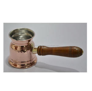 Cafetera Ibrik de latón, utensilios de cocina turcos árabes, juego de té y café de Metal en diferentes diseños y acabados - Product Image 1