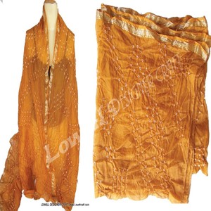 Lowellcraft Long foulard en soie coloré tie-dye et style uni pour filles saison de printemps - Product Image 4