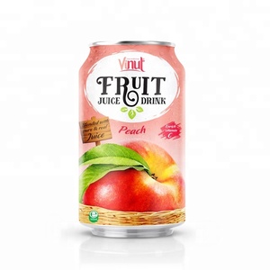 Bebida de jugo de melocotón enlatada de 300ml (paquete de 24) Exportación de etiqueta privada OEM - Product Image 1
