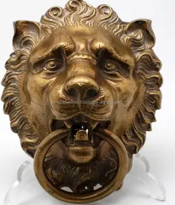 OMG Industries decorativo leão cabeça porta aldrava