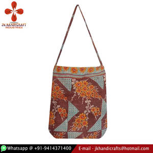 Diseño único vintage algodón Sari kantha bohemio bolso de hombro - Product Image 1