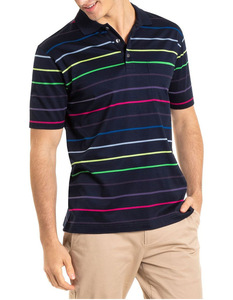 Bangladesh Factory Direct Quality Men's for Polo Shirt-Summer Casual Y/D Stripe Camiseta de manga corta Tallas grandes Hilo teñido - Product Image 2
