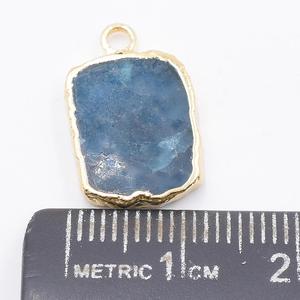 Colgante Rectangular de Apatita de 16 a 18 mm con Argolla, Chapado en Oro, para la Fabricación de Joyas - Product Image 3