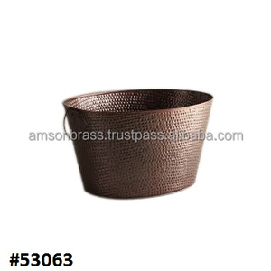 Luxury Nickel Plated Metal Wine Cooler Double Wall Eco-Friendly Classic <b>Ice</b> <b>Bucket</b> Bowl for Party Decor - Product Image 5