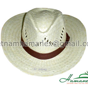 หมวกคาวบอยฟางปีกกว้างปรับแต่งได้สไตล์เรียบง่ายพร้อมชุดใส่เดินชายหาดลายตาราง - Product Image 2