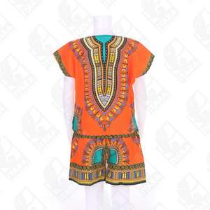 เสื้อดาชิกิสไตล์แอฟริกันสำหรับเด็กใส่ได้ทั้งชายและหญิง - Product Image 6