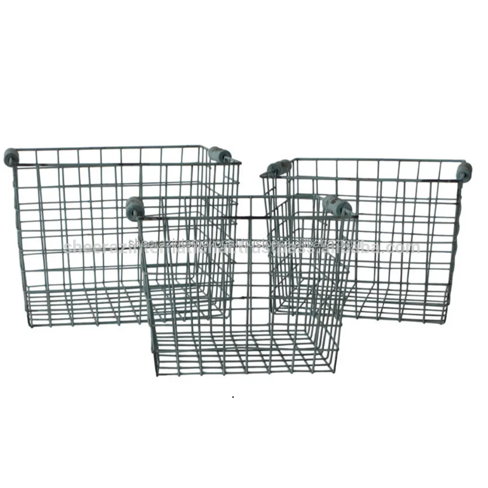 Metalen Draad Opslag Organizer Mand Voor Keukenkasten Opbergmand Set Van 3 Voor Keukenaccessoires Home Hotel Restaursnt