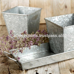 Juego de macetas de metal dorado con bandeja Elegante soporte decorativo para plantas de interior Ideal para hierbas suculentas y centro de mesa - Product Image 4