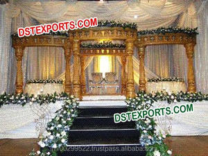 Mandap Ceremonial para Bodas Indias, Hermoso Mandap de Fibra Tallada, Nuevo Diseño de Mandap para Bodas Indias NEWYORK - Product Image 4
