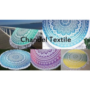 Indian Ombre Mandala Tapestry 72\" Bohemian Hippie Wall Hanging Beach Throw <b>Towel</b> Yoga Mat Roundel Ethnic Decorative Print - Product Image 1