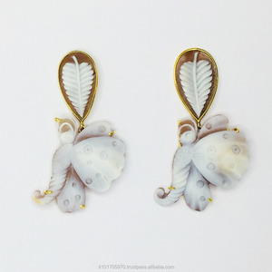 Pendientes de Plata de Ley 925 hechos a mano con corte especial Sardonix Cornelian Cameo Fine Pendants & Charms - Product Image 2