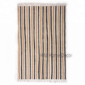 Dhurrie-alfombras de área de suelo hechas a mano, alfombras impresas de bloque de diseñador, para oración, venta al por mayor - Product Image 1