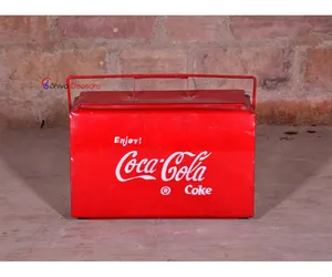 औद्योगिक विंटेज पेप्सी कोक सोडा भंडारण बॉक्स