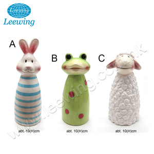 Tirelire en forme d'animal grenouille Prince Green Prince en PVC plastique - Product Image 4