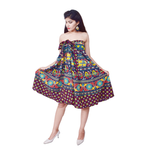 กระโปรงยาวผ้าฝ้ายอินเดียสำหรับผู้หญิงกระโปรงเอวสูงสวมใส่สบายสไตล์โบฮีเมียนชุดชายหาดฤดูร้อน - Product Image 3