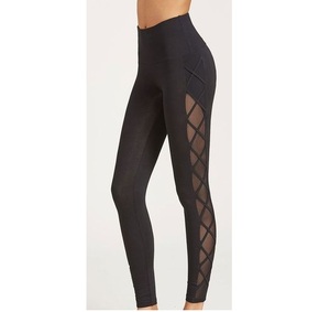 Shemax 2023 Top Quality <b>Hot</b> Selling Custom Wholesale CRISSCROSS MESH PANEL <b>LEGGING</b> - Product Image 1