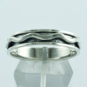 Anillo giratorio de Plata de Ley 925 hecho a mano, el diseño clásico más popular para bodas, Directo del mayorista de la India - Product Image 3