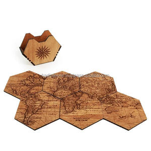 Wholesale Wooden and Resin <b>Coasters</b> <b>for</b> <b>Drinks</b> Coffee Tea Hexagon Shape Custom Demand <b>coaster</b> Best Price - Product Image 5