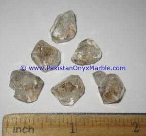 Cristaux de quartz diamant Herkimer en pierre précieuse fluorescente non endommelés provenant du Pakistan - Product Image 6