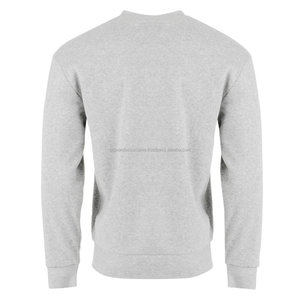 Fabricante al por mayor personalizado de los hombres 100% de algodón de manga larga de cuello redondo sudaderas Anti-Shrink Puff estilo liso teñido de invierno - Product Image 2