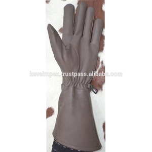 Brown Color Men's <b>Long</b> Cuff Genuine Leather Breathable Touchscreen Needle Detection Keven Impex Motorbike <b>Gloves</b> Wholesale USA - Product Image 6