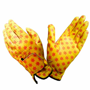 Guante de golf de cuero completo de moda Productos de cuero de color amarillo - Product Image 1