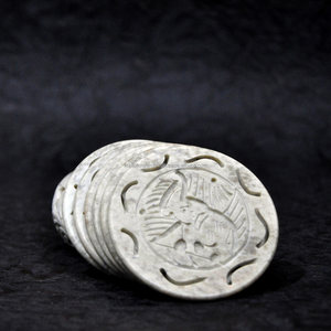 Handmade Agate Stone <b>Coaster</b> with Elephant Carving Decorative Carved <b>Drink</b> <b>Coaster</b> <b>for</b> Table & Home Decor - Product Image 3