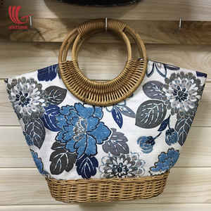Bolso hobo con asas de ratán para mujer, venta al por mayor/bolso elegante para mujer - Product Image 1