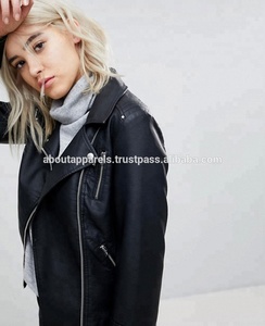 Nuevo estilo de otoño personalizado mujer transpirable genuina piel de cordero y piel de oveja chaqueta de cuero para motocicleta - Product Image 3