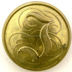 Fábrica al por mayor de alta calidad 100% Chapado en latón redondo logotipo personalizable nuevos botones civiles - Product Image 1