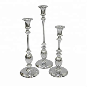 Silver <b>Candle</b> <b>Holder</b> Stand Aluminum metal tealight Metal cheap tall <b>floor</b> standing metal <b>candle</b> <b>holder</b> - Product Image 1
