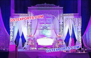 เครื่องตกแต่งเวทีงานแต่งงานสไตล์ดั้งเดิมพระราชมหาราชา Jodha Akbar สไตล์ดั้งเดิม - Product Image 6