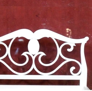 Mueble de dormitorio clásico de caoba de Indonesia, mueble de cama de madera maciza, color blanco - Product Image 4