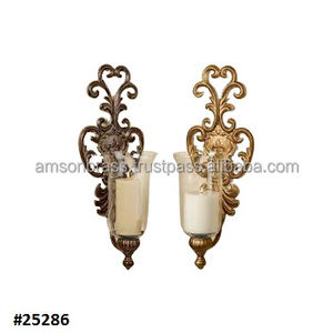 Set of 2 <b>Candle</b> <b>Holder</b> with Decorative <b>Black</b> Stand Wrought Iron <b>Candle</b> <b>Holder</b> Classic Design <b>Candle</b> Stand - Product Image 6