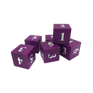 Dés à chiffres lumineux en plastique, cubes numérotés de 1 à 6 - Product Image 3