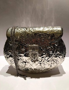 Bolso de Mensajero Estilo Bohemio Indio con Mosaico, Bolso de Mano de Lujo para Eventos Nocturnos, Bolso de Mano Metálico para Mujer, Bolso de Mano Boho para Bodas, Hecho a Mano, Venta al por Mayor - Product Image 5