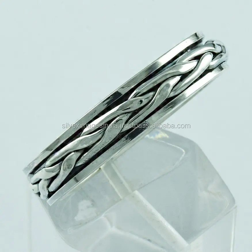 Кольцо-Спиннер из серебра 925 пробы, для мужчин и женщин