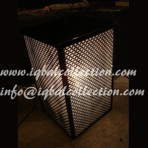 PERFORATED LAMPS White Cone Plastic Floor Lamp <b>Shade</b> with Diamond Pattern Design - Product Image 4