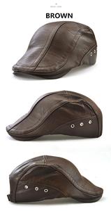 Cuir noir casquette conduite - Product Image 4