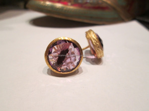 925 <b>sterling</b> <b>silver</b> Amethyst Quartz Gemstone Handmade <b>Stud</b> <b>Earrings</b>. - Product Image 2